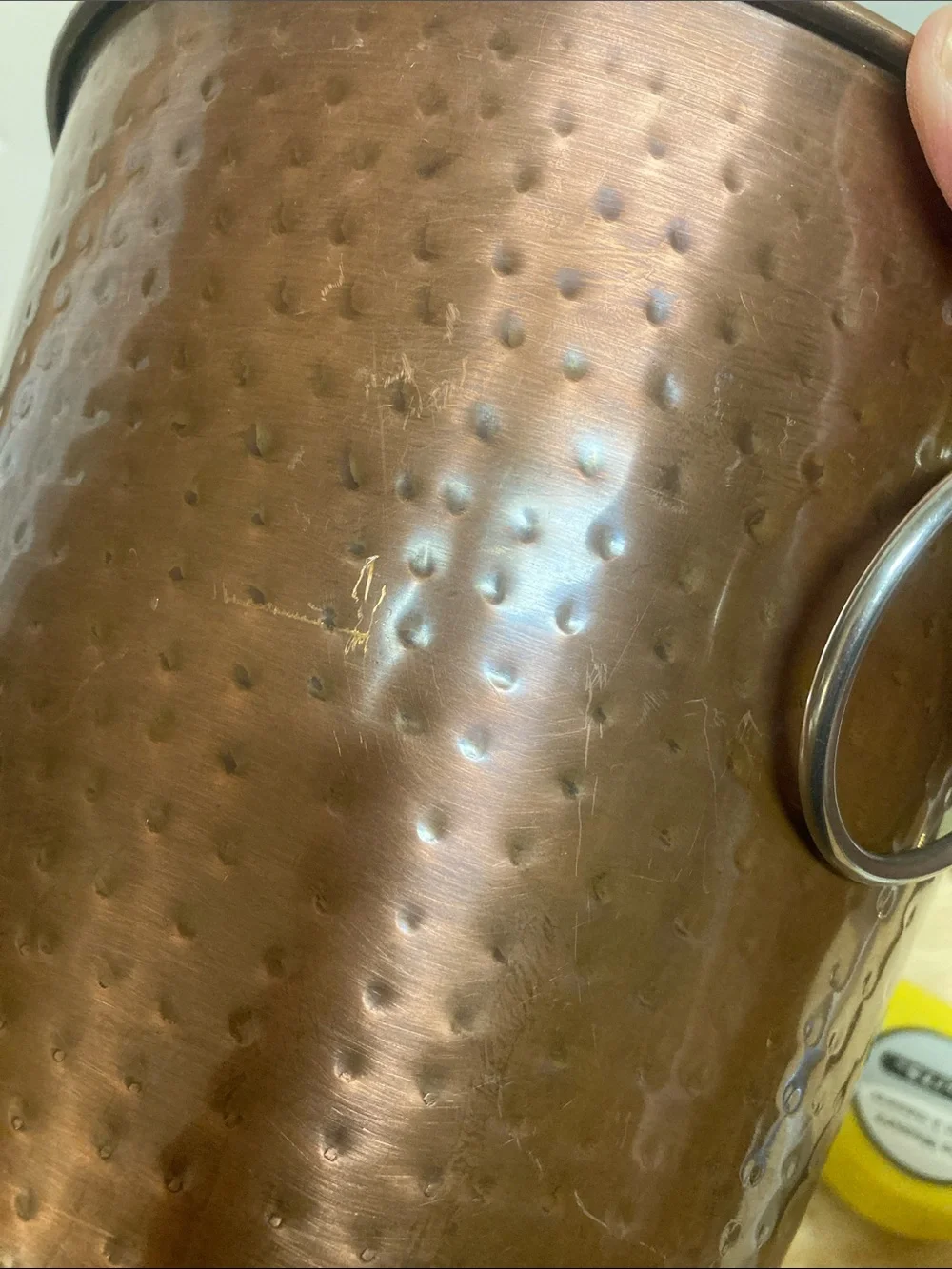 Kitchen & Table by H-E-B Ice Bucket Hammered Metal Copper Silver